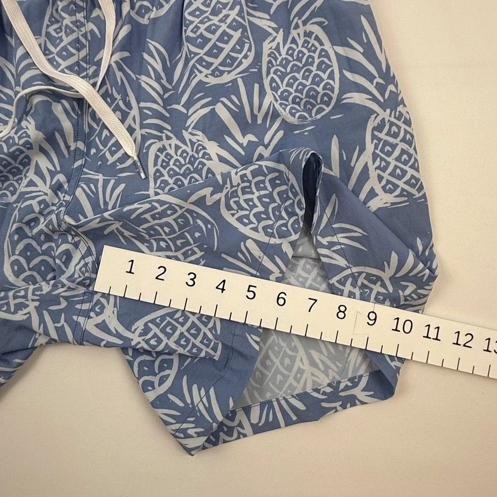 Chubbies Mens Blue Pineapple Print Swim Trunks XL 5.5 Inch Inseam SP25 109202-11